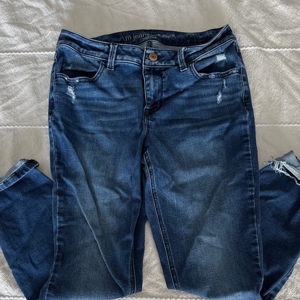 Maurices Dark Blue Skinny Jeans